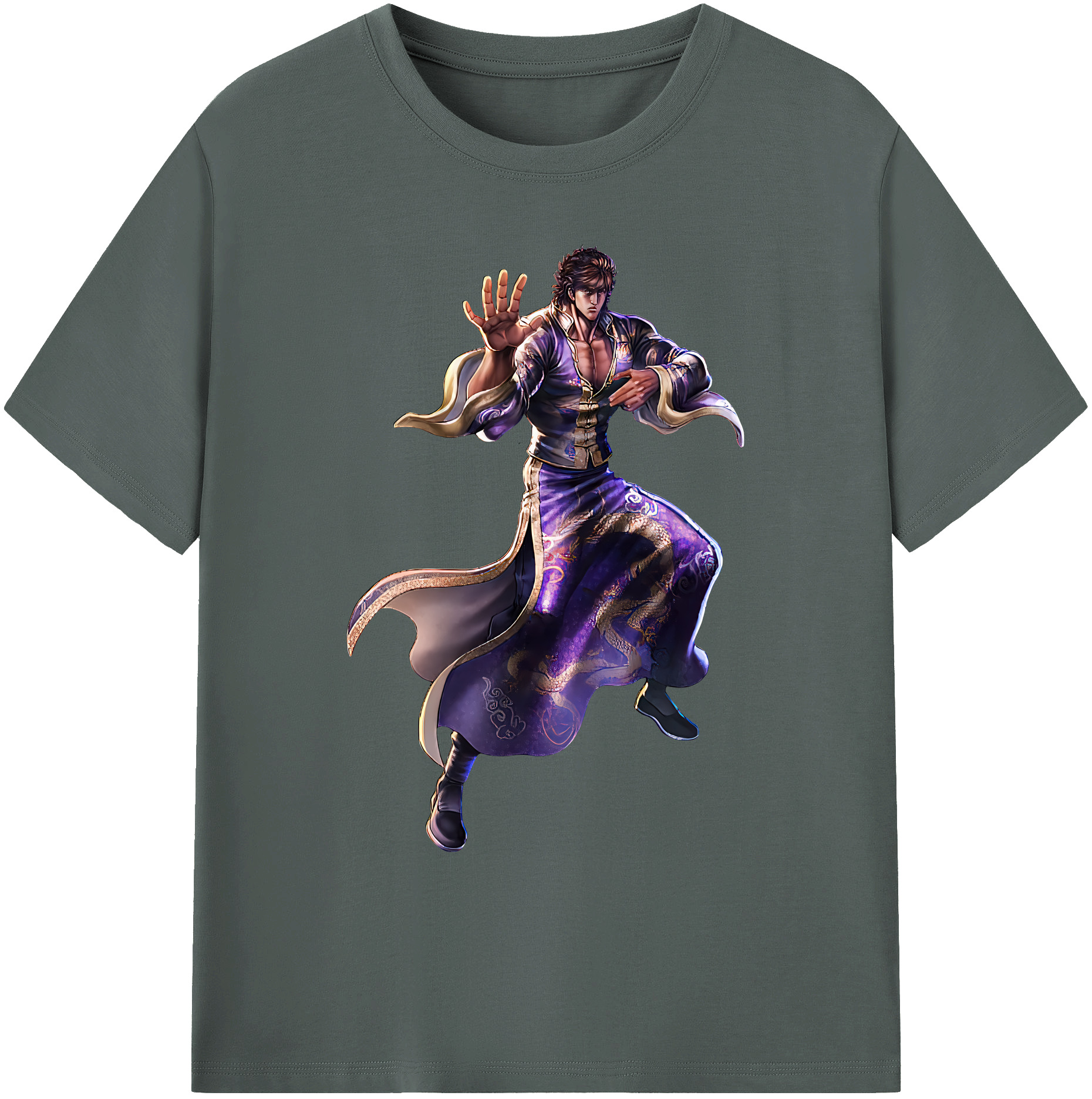 （画像用） 北斗の拳 Fist of the North Star 綿100％ メンズ半袖Tシャツ｜肌触りやわらか＆通気性
